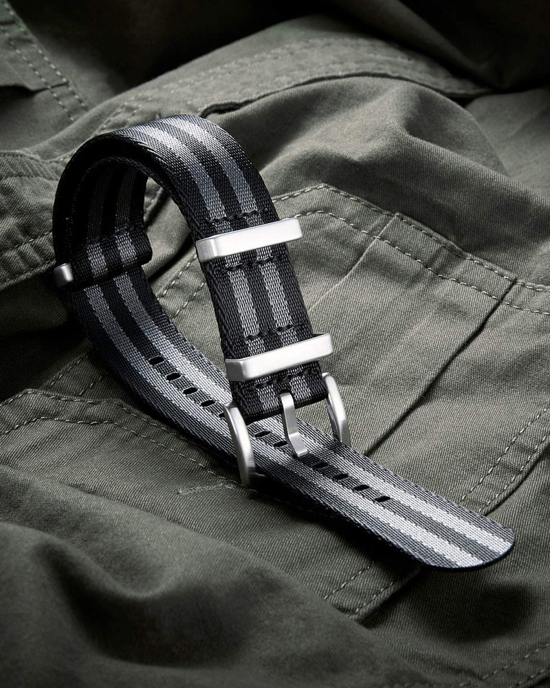 BINLUN Nylon Watch Band Thick G10 Premium Ballistic Nylon Multicolor Replacement Watch Straps with Silver/Black Stainless Steel Buckle for Men Women 18mm 20mm 22mm 24mm - Image 2